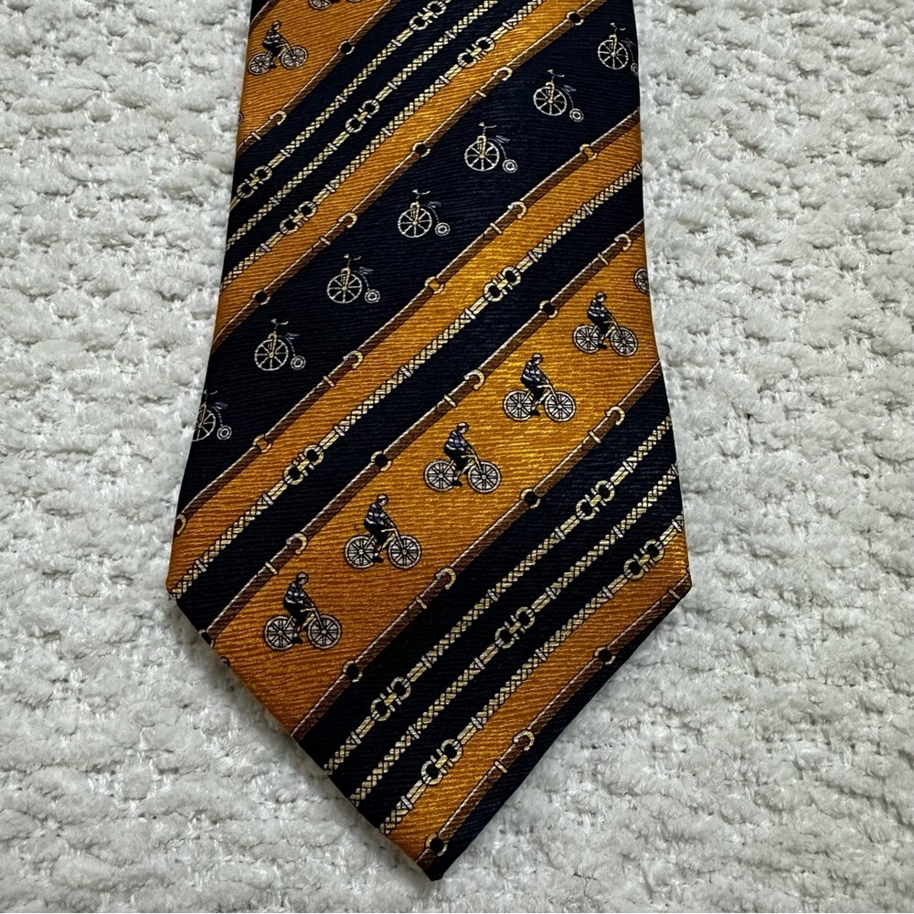 Firenze Made in Italy Silk Tie Vintage Bicycle Tie